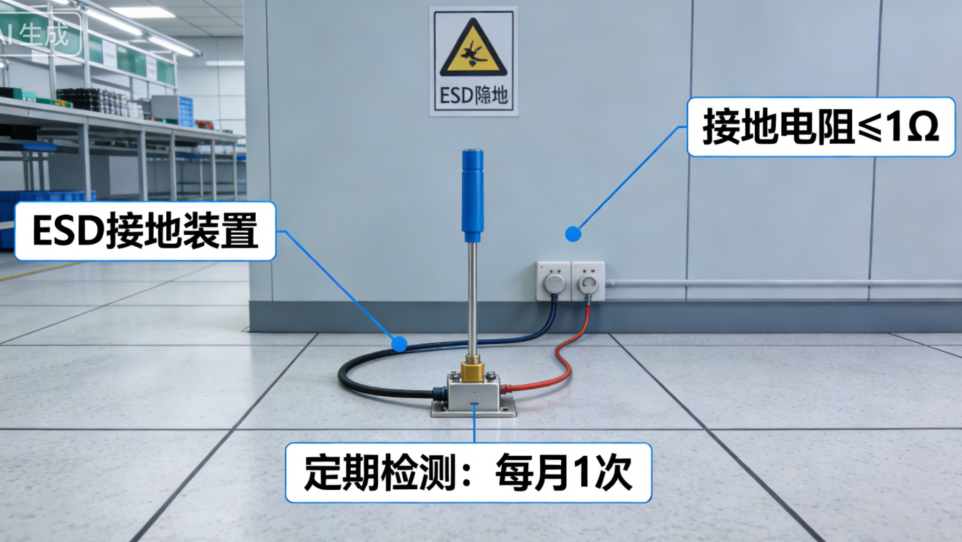 安全保护地（PE）、设备工作地（FE）、静电泄放地（ESD）详细区分及实施方法本文档针对工厂ESD防静电管理场景，详细说明安全保护地（PE）、设备工作地（FE）、静电泄放地（ESD）的核心区别、具体实施步骤、布线规范及实操注意事项，适用于工厂电工、设备运维人员、ESD管理员及相关岗位培训，确保三种接地系统规范搭建、正确使用，兼顾人员安全、设备稳定与产品防护，杜绝接地混淆导致的安全隐患、设备故障及产 